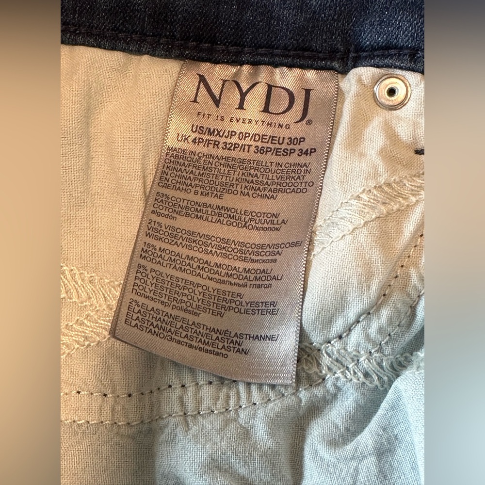 NWOT NYDJ Women's Blue Jeans 0P Marilyn straight - Picture 9 of 14